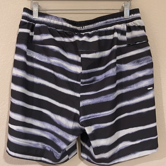 Lululemon Pool Short 7" Watercolour Stripe Vapor Graphite Grey Size M.. - Picture 9 of 13